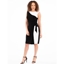 Picture of Colour Block Sleeveless Stretch Dress - BLACK/IVORY