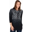Picture of Cowl Neck Animal Print Tunic - BLACK/GREY - S