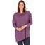 Picture of Cowl Neck Button Sleeve Tunic - PURPLE MARL
