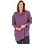 Picture of Cowl Neck Button Sleeve Tunic - PURPLE MARL - M