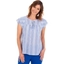 Picture of Crinkle Cotton Striped Top - BLUE/WHITE