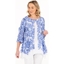 Picture of Crinkle Double Layer Cotton Top - WHITE/SAPPHIRE - 20