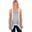 Picture of Crochet Trimmed Racer Back Dip Hem Top - GREY MARL - M