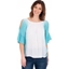 Picture of Dip Dye Cold Shoulder Top - SEA BLUE - 12
