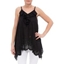 Picture of Dip Hem Broderie Anglaise Cotton Top - BLACK - S