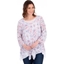 Picture of Double Layered Dip Hem Tunic - DUSKY PINK/WHITE - 14
