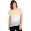 Picture of Embellished Ombre Short Sleeve Top - YELLOW/IVORY/GREY