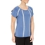 Picture of Embellished Split Short Sleeve Top - AIRFORCE