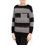 Picture of Embellished Striped Long Sleeve Knit Top - BLACK/GREY