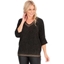 Picture of Embellished V Neck Knit Top - BROWN/GOLD