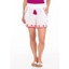 Picture of Embroidered Crinkle Shorts - WHITE/CERISE