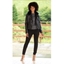 Picture of Faux Leather Biker Jacket - BLACK - 22