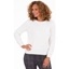 Picture of Feather Knit Embellished Top - WINTER WHITE - XL