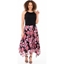 Picture of Floral Border Print Dress - BLACK/PINK
