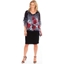 Picture of Floral Chiffon Layered Dress - BLACK/RED