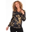 Picture of Floral Print Blouse - BLACK/OCHRE