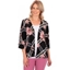 Picture of Floral Print Lightweight Knit Cover Up - BLACK/PINK - S