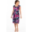 Picture of Floral Print Pleated Dress - NAVY/PINK