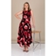 Picture of Floral Printed Sleeveless Maxi Dress With Belt - BLACK/RED - 16