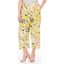 Picture of Floral Wide Leg Cropped Trousers - MUSTARD - 12