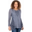 Picture of Knit And Lace Dip Hem Tunic - BLUE - XL
