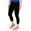 Picture of Lace Trim Cropped Jersey Leggings - BLACK