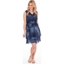Picture of Layered Animal Print Cotton Tunic - BLUE - 16