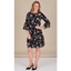 Picture of Layered Hem Printed Chiffon Dress - BLACK/MULTI - 14