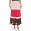 Picture of Layered Print Maxi Skirt - PAPAYA/WHITE