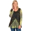 Picture of Layered Round Neck Knit Tunic - GREEN