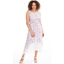 Picture of Layered Sleeveless Printed Maxi Dress - DUSKY PINK/WHITE - 16