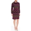 Picture of Long Sleeve Brushed Knit Print Midi Dress ERLOT/PESTO