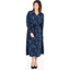 Picture of Long Sleeve Floral Print Midi Shirt Dress - FRENCH BLUE/CERISE - 20