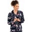 Picture of Long Sleeve Floral Print Pyjama Top - NAVY FLORAL - XXL