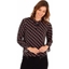 Picture of Long Sleeve Tie Neck Print Top - PINE