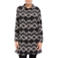 Picture of Longline Long Sleeve Printed Shirt - BLACK/CREAM