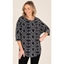 Picture of Loose Fit Printed Top - BLACK/GOLD - M