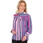 Picture of Lurex Striped Long Sleeve Blouse - MIDNIGHT/IVORY/PINK - 22