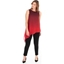 Picture of Ombre Chiffon Layered Sleeveless Jumpsuit - TRUE RED
