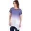 Picture of Ombre Dip Hem Tunic - THISTLE/WHITE - XXL