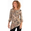 Picture of Paisley Print Asymmetric Hem Tunic - GREEN/ORANGE - S