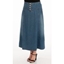 Picture of Panelled Denim Maxi Skirt - DENIM BLUE - 12