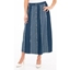 Picture of Panelled Denim Maxi Skirt - DENIM BLUE - 18