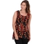 Picture of Pleated Fit and Flare Sleeveless Top - BLACK/RED