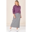 Picture of Pleated Knit Pull On Maxi Skirt - GREY - 14