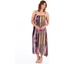 Picture of Pleated Stripe Maxi Dress - BLACK/PURPLE