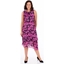 Picture of Printed Asymmetric Layered Midi Dress IDNIGHT/PINK