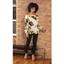 Picture of Printed Bardot Crepe Top - IVORY/BLACK/YELLOW - 12