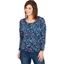 Picture of Printed Batwing Jersey Top - FRENCH BLUE/CERISE - M