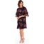 Picture of Printed Chiffon Frill Sleeve Dress IDNIGHT/PINK